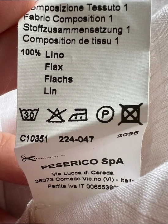 Peserico 100% Italian Linen Sleeveless Shirt - Picture 12 of 12